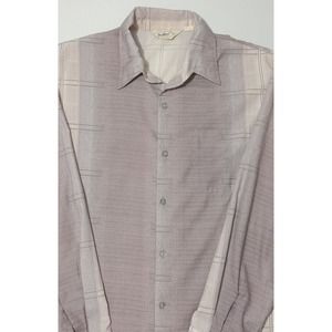 Da Vinci Shirt XL Men's Big 1X Button Up Long Sleeve Multicolor Plaid Preppy EUC